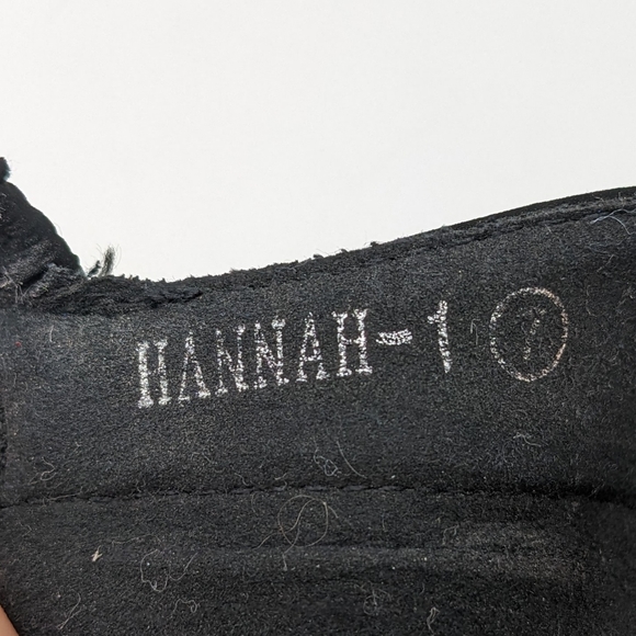 TOP Moda Hannah Heels Black With Ankle Straps Women's Size 7 - Picture 6 of 8